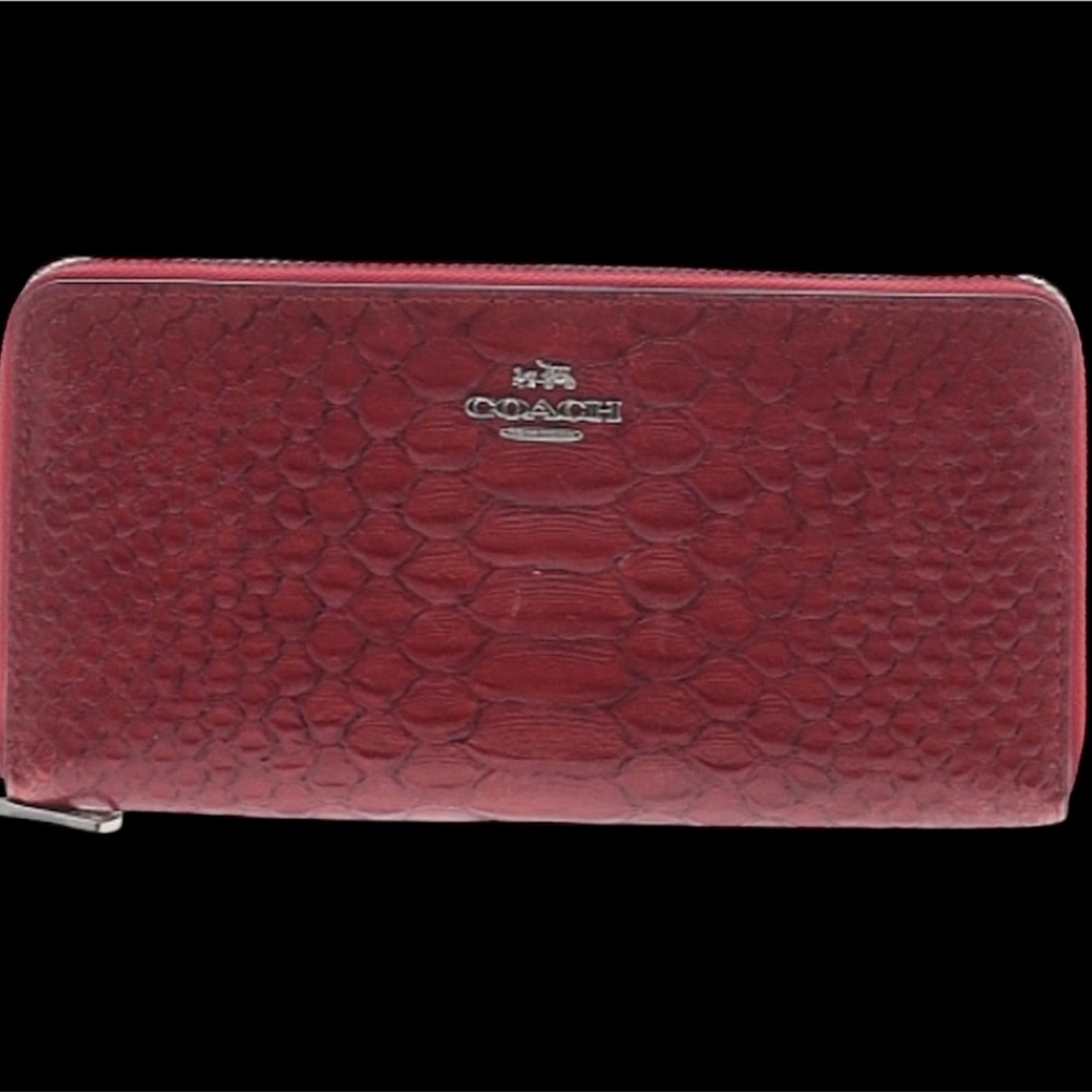 EUC - Coach Red Textured Wallet